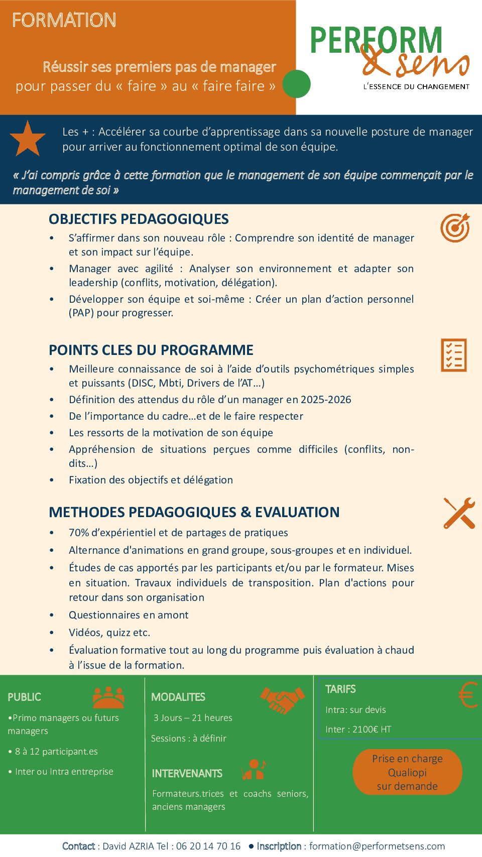 Fiche Programme - Réussir ses premiers pas de manager