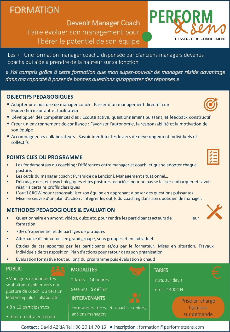 Fiche programme - Devenir Manager Coach